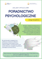 Plakat poradnictwa psychologicznego